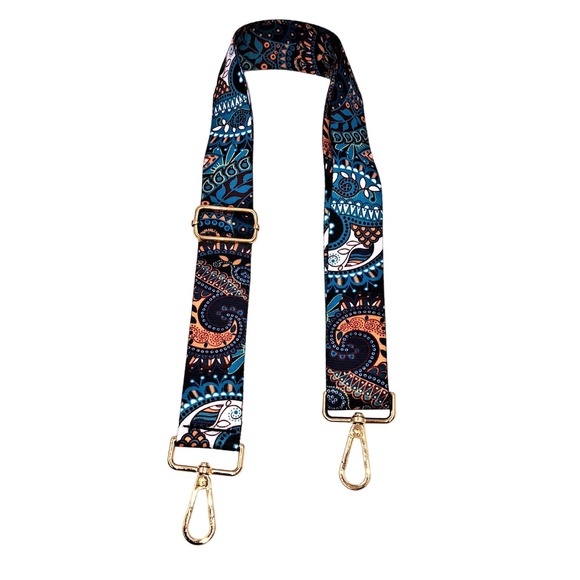 Goldtone Buckles 30.5"smallest -+ extra 20" expansion 1.5" Wide Crossbody Strap - Picture 1 of 4